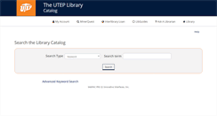 Desktop Screenshot of lib.utep.edu