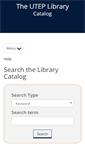 Mobile Screenshot of lib.utep.edu