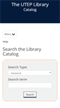 Mobile Screenshot of m.lib.utep.edu