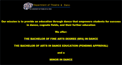 Desktop Screenshot of dance.utep.edu